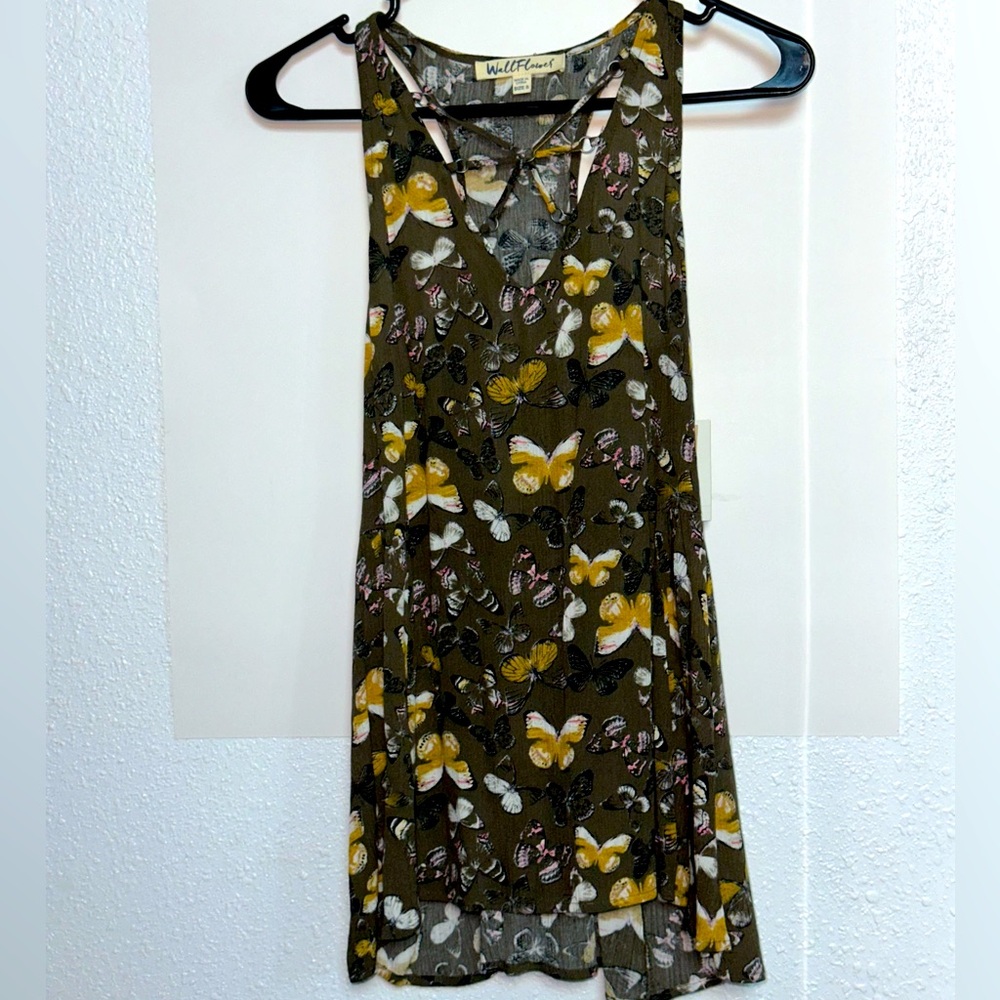Wildflower Olive Butterfly Tank